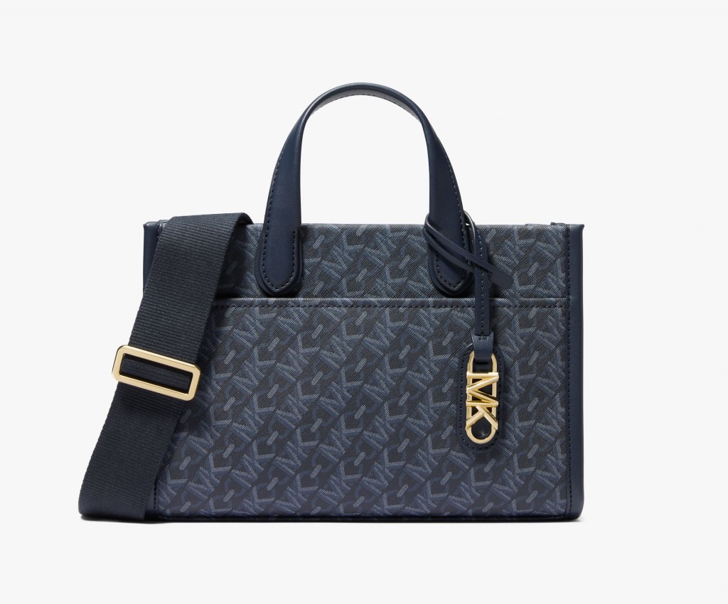 Gigi 小號老花斜挎包 (深藍色)